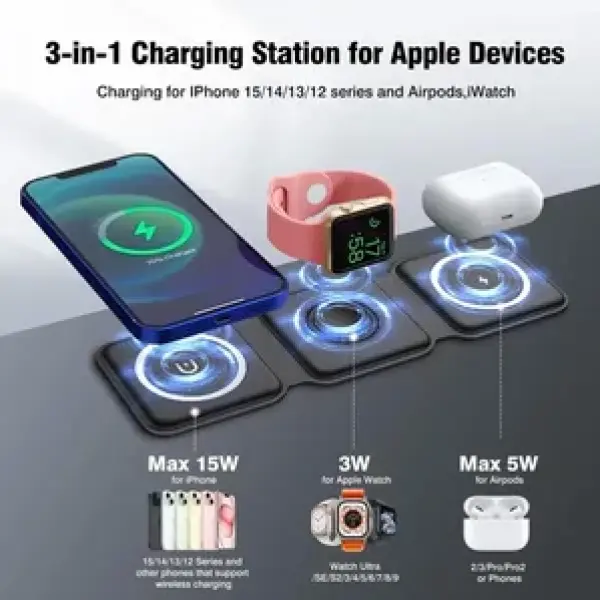 3-in-1 Foldable Wireless Charging Station